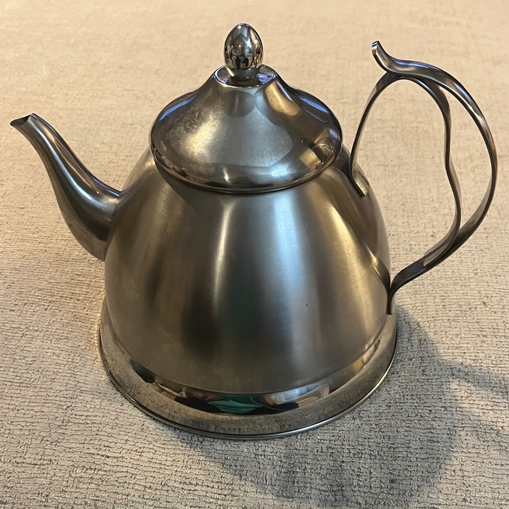 Creative Home Stainless Steel Tea Kettle with‎ Infuser Silver Stovetop Teapot